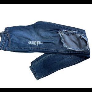 Vibrant ripped jeans